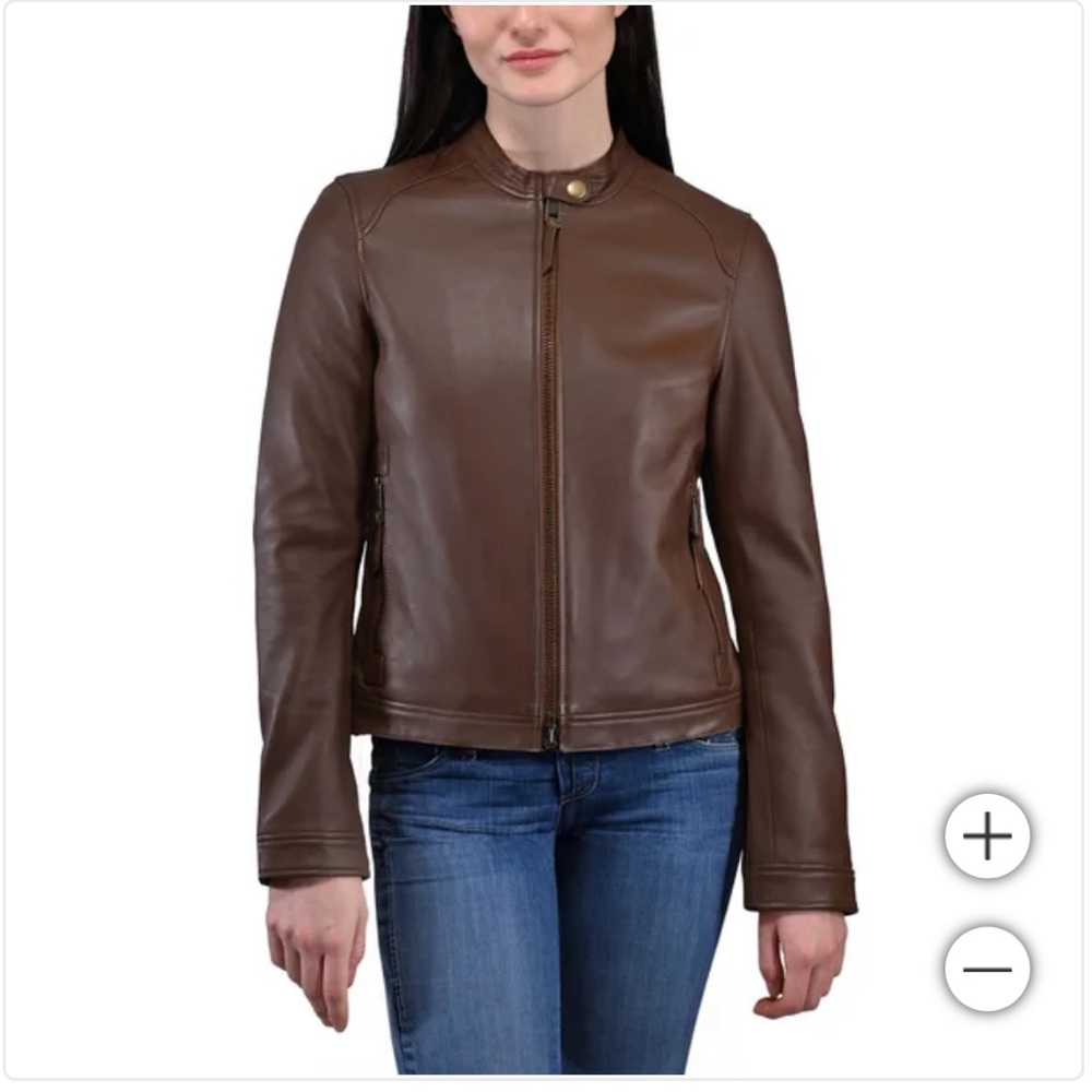 *NWT* Frye Brown Leather Jacket size Small